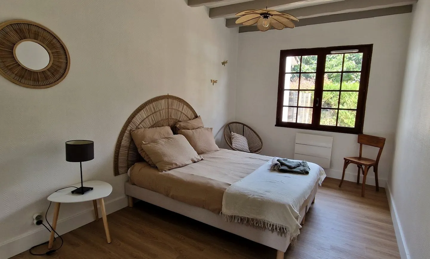 Chambre Coucher de soleil, lit Queen Size, Villa Zadig Seignosse