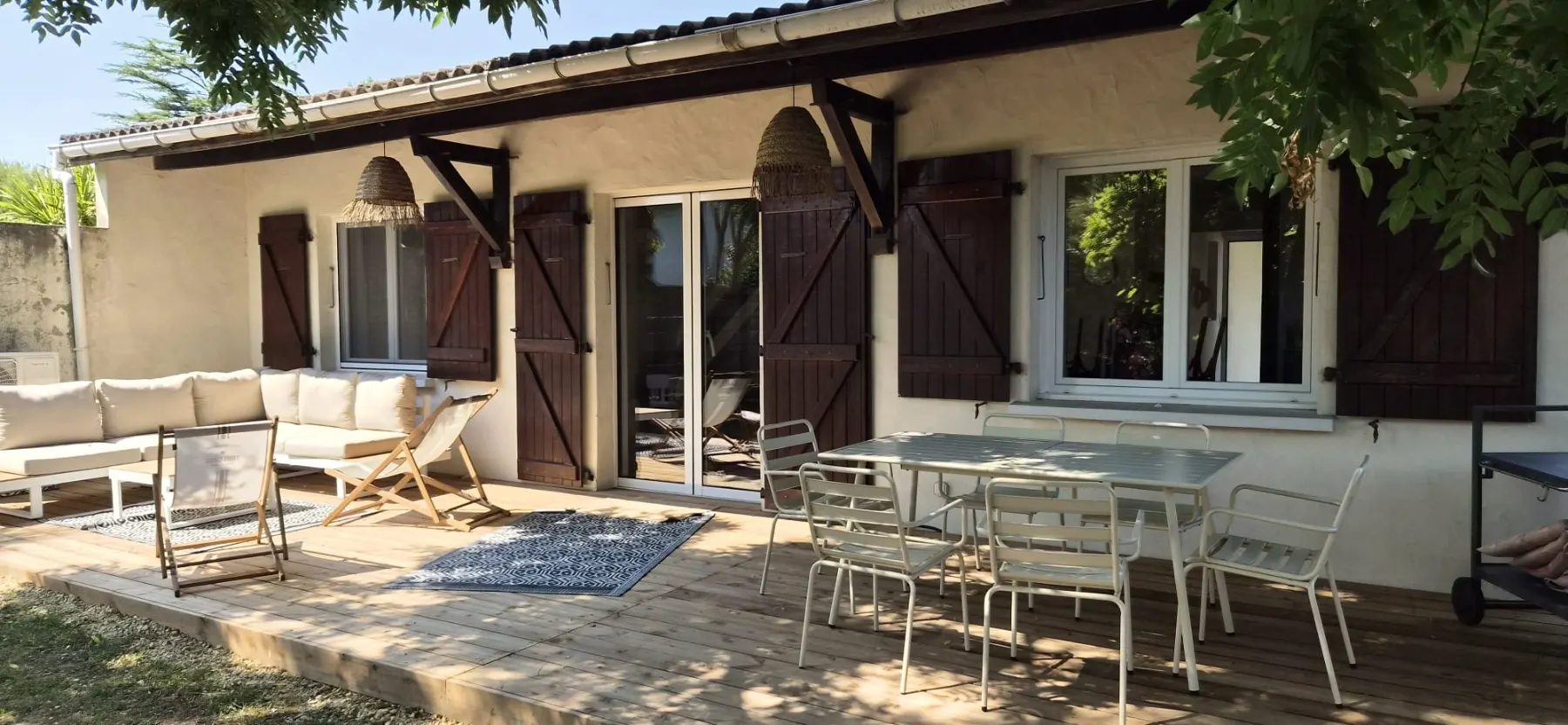 Façade de la maison de plain-pied Villa Zadig à Seignosse
